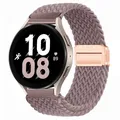 Bracelet nylon tressé magnétique 20 et 22 mm Samsung et Huawei – Couleur du bracelet smoke purple