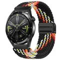Bracelet nylon tressé magnétique 20 et 22 mm Samsung et Huawei – Couleur du bracelet z black rainbow