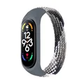 Bracelet nylon tressé Mi Band 3 à 7 boucle solo – Couleur du bracelet colorful black