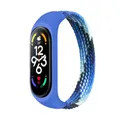 Bracelet nylon tressé Mi Band 3 à 7 boucle solo – Couleur du bracelet colorful blue