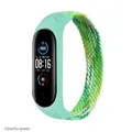 Bracelet nylon tressé Mi Band 3 à 7 boucle solo – Couleur du bracelet colorful green