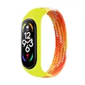 Bracelet nylon tressé Mi Band 3 à 7 boucle solo – Couleur du bracelet colorful orange