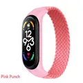 Bracelet nylon tressé Mi Band 3 à 7 boucle solo – Couleur du bracelet Pink Punch