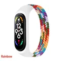 Bracelet nylon tressé Mi Band 3 à 7 boucle solo – Couleur du bracelet rainbow