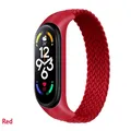 Bracelet nylon tressé Mi Band 3 à 7 boucle solo – Couleur du bracelet Red