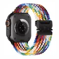 Bracelet nylon tressé parachute pour Apple Watch 38 à 49 mm – Couleur du bracelet 11 official seven