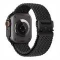 Bracelet nylon tressé parachute pour Apple Watch 38 à 49 mm – Couleur du bracelet 2 Black