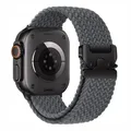 Bracelet nylon tressé parachute pour Apple Watch 38 à 49 mm – Couleur du bracelet 4 space gray