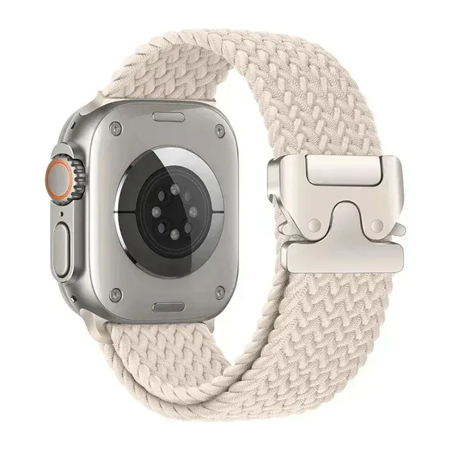 Bracelet nylon tressé parachute pour Apple Watch 38 à 49 mm