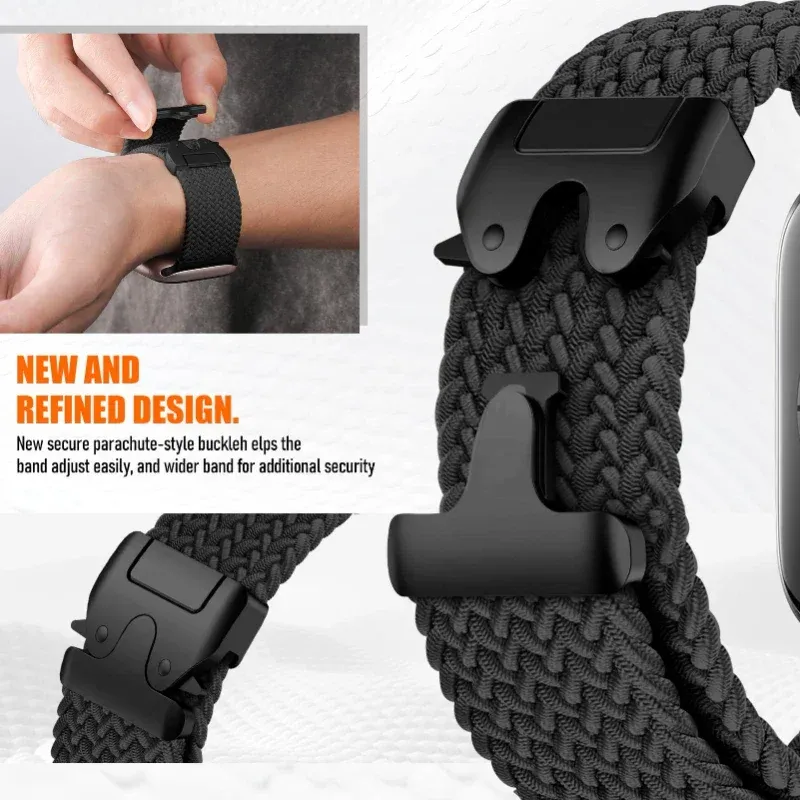 Bracelet nylon tressé parachute pour Apple Watch 38 à 49 mm
