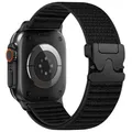 Bracelet nylon tressé pour Apple Watch 38 à 49 mm – Couleur Black 1