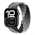 Bracelet nylon tressé pour Apple Watch 38 à 49 mm – Couleur du bracelet black clever