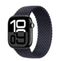 Bracelet nylon tressé pour Apple Watch 38 à 49 mm – Couleur du bracelet charcoal black