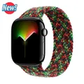 Bracelet nylon tressé pour Apple Watch 38 à 49 mm – Couleur du bracelet Colorful black