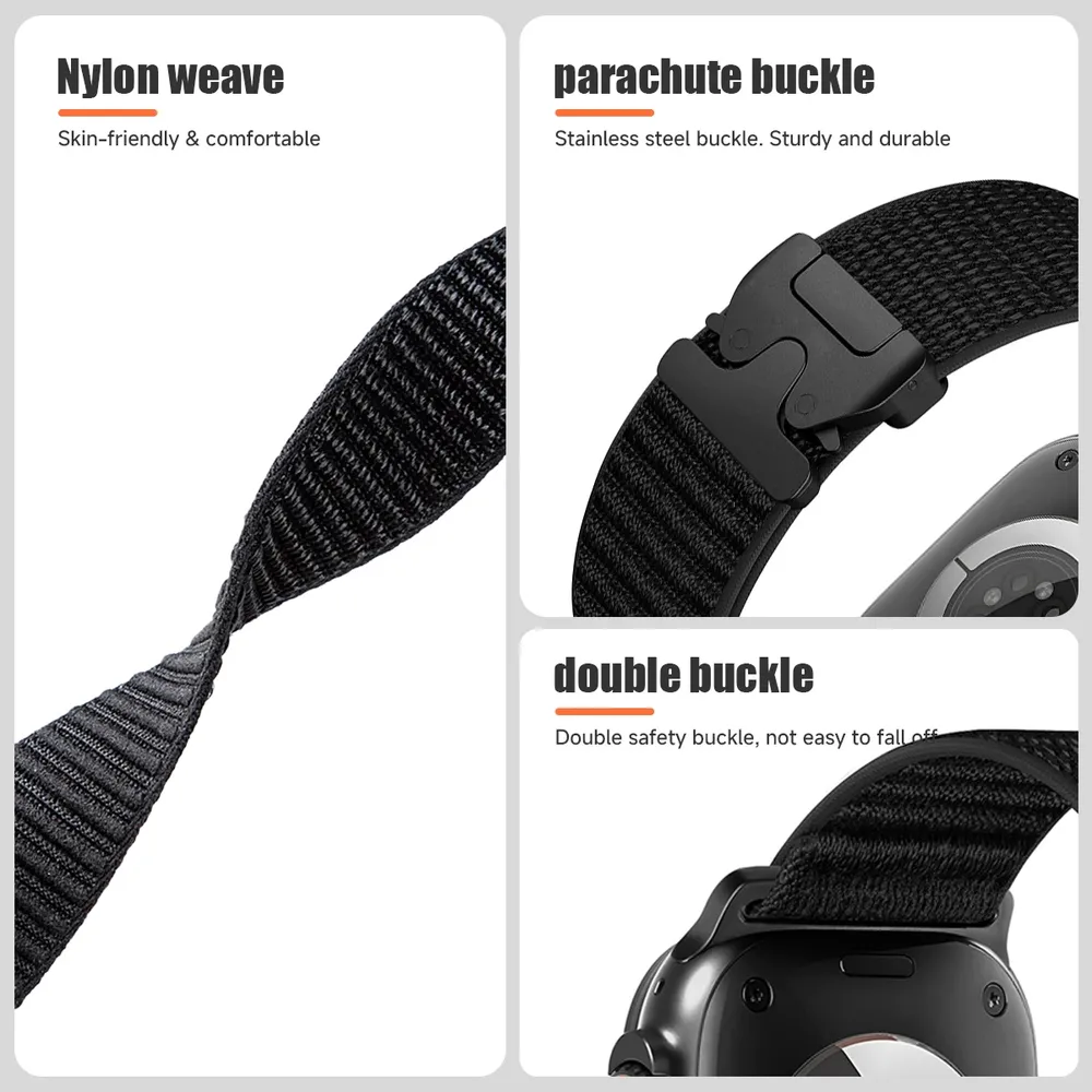Bracelet nylon tressé pour Apple Watch 38 à 49 mm
