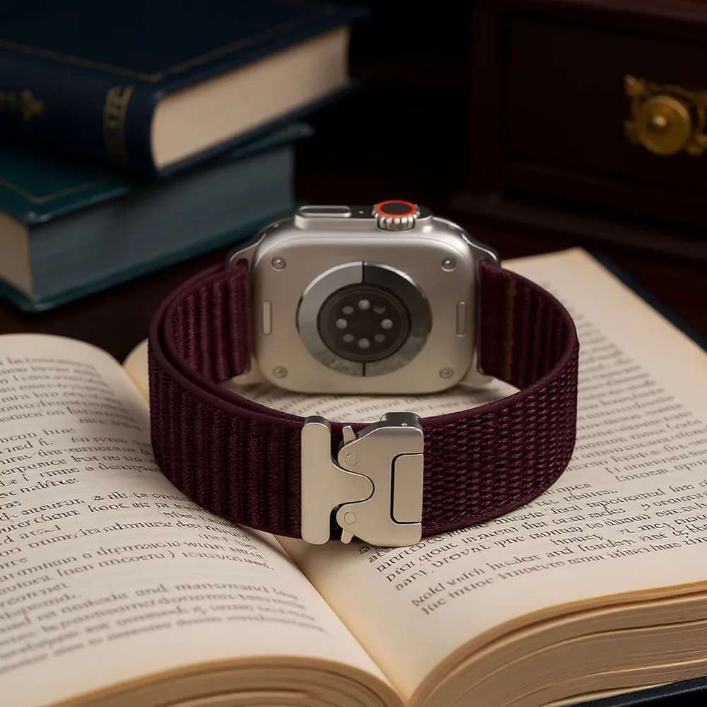 Bracelet nylon tressé pour Apple Watch 38 à 49 mm