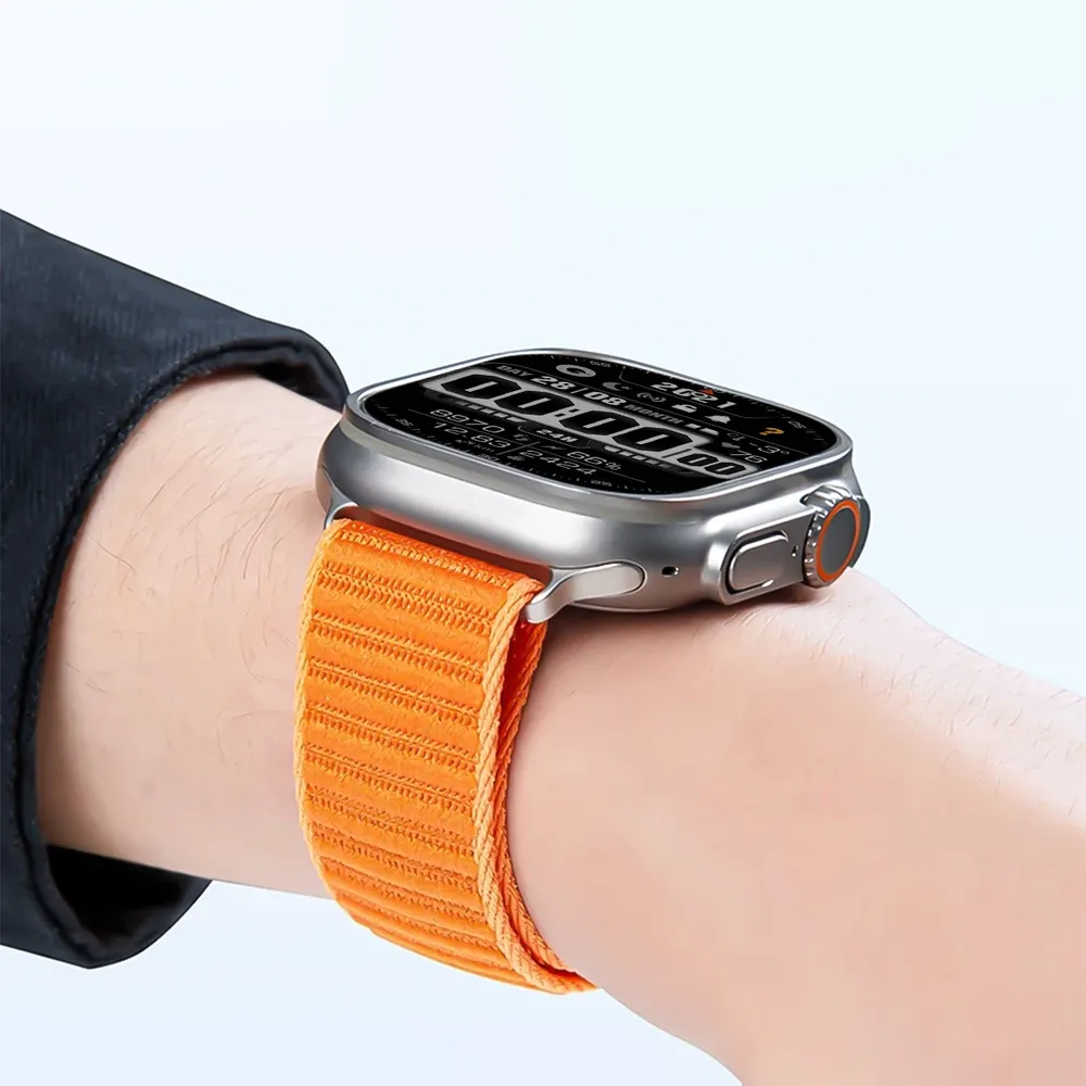 Bracelet nylon tressé pour Apple Watch 38 à 49 mm