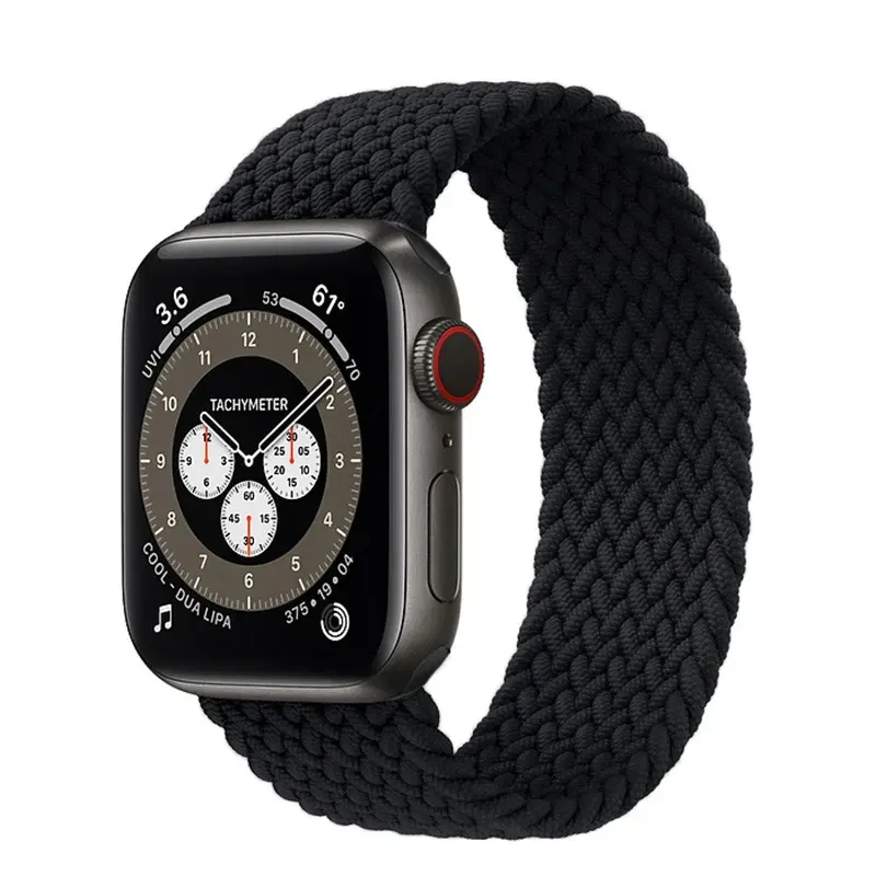 Bracelet nylon tressé pour Apple Watch 38 à 49 mm