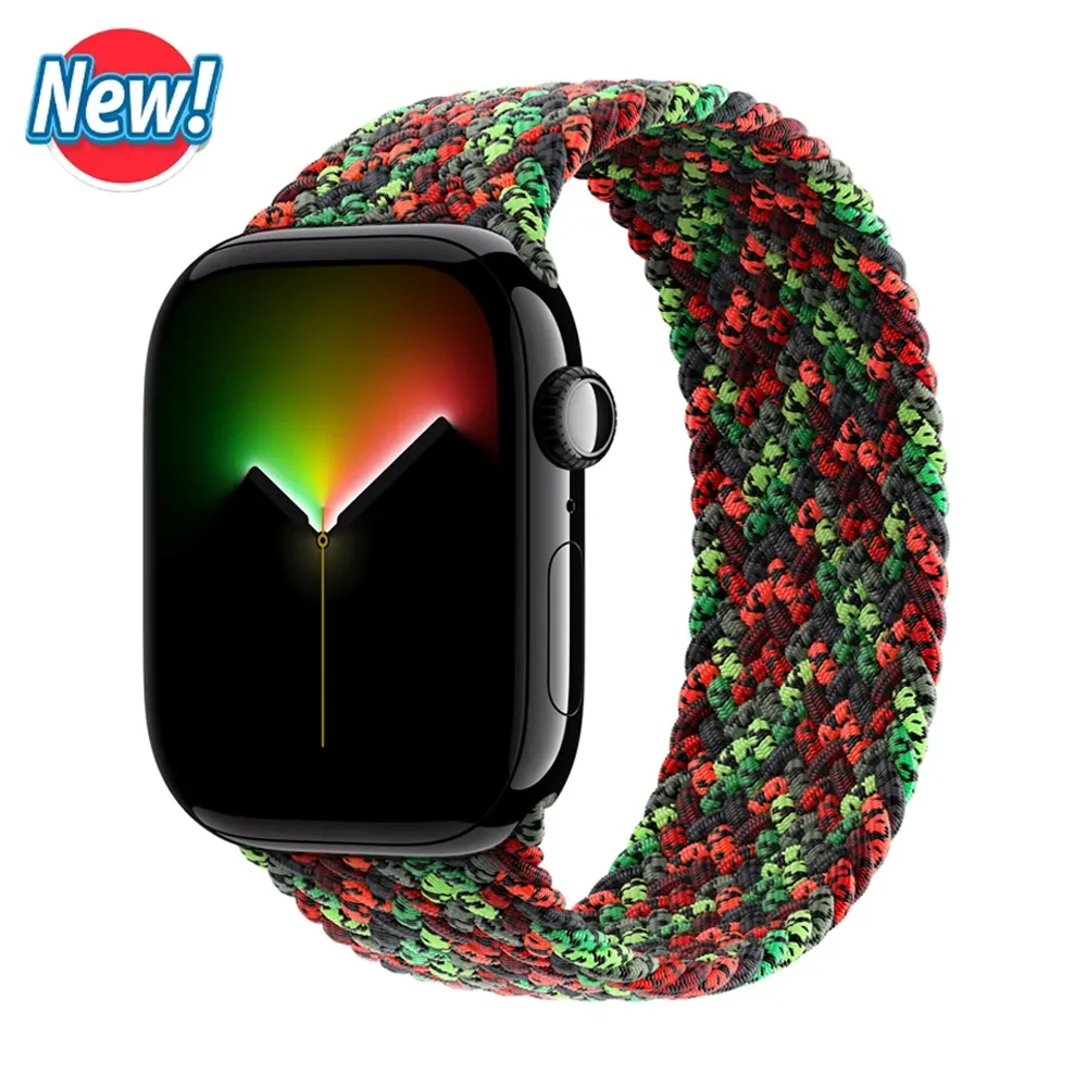 Bracelet nylon tressé pour Apple Watch 38 à 49 mm