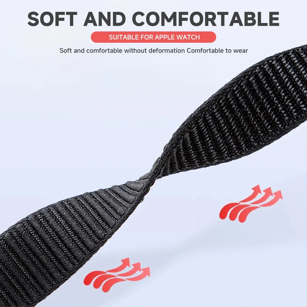 Bracelet nylon tressé pour Apple Watch 38 à 49 mm