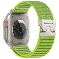 Bracelet nylon tressé pour Apple Watch 38 à 49 mm – Couleur Green 1