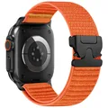 Bracelet nylon tressé pour Apple Watch 38 à 49 mm – Couleur Orange 1