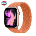 Bracelet nylon tressé pour Apple Watch 38 à 49 mm – Couleur du bracelet orange