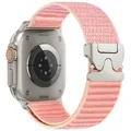 Bracelet nylon tressé pour Apple Watch 38 à 49 mm – Couleur Pink 1