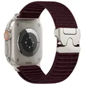 Bracelet nylon tressé pour Apple Watch 38 à 49 mm – Couleur Plum 1