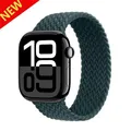 Bracelet nylon tressé pour Apple Watch 38 à 49 mm – Couleur du bracelet Rainforest Green