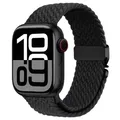 Bracelet nylon tressé pour Apple Watch 40 à 49 mm – Couleur du bracelet Black