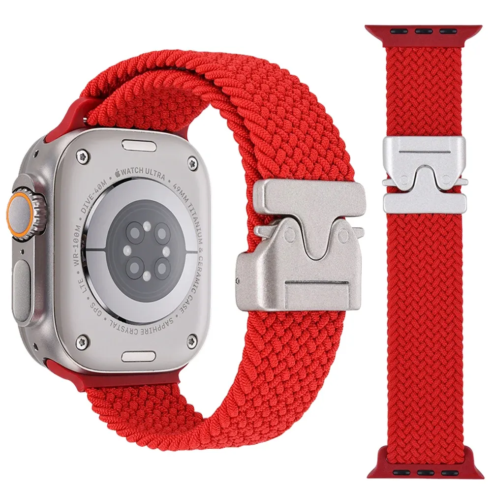 Bracelet nylon tressé pour Apple Watch 40 à 49 mm