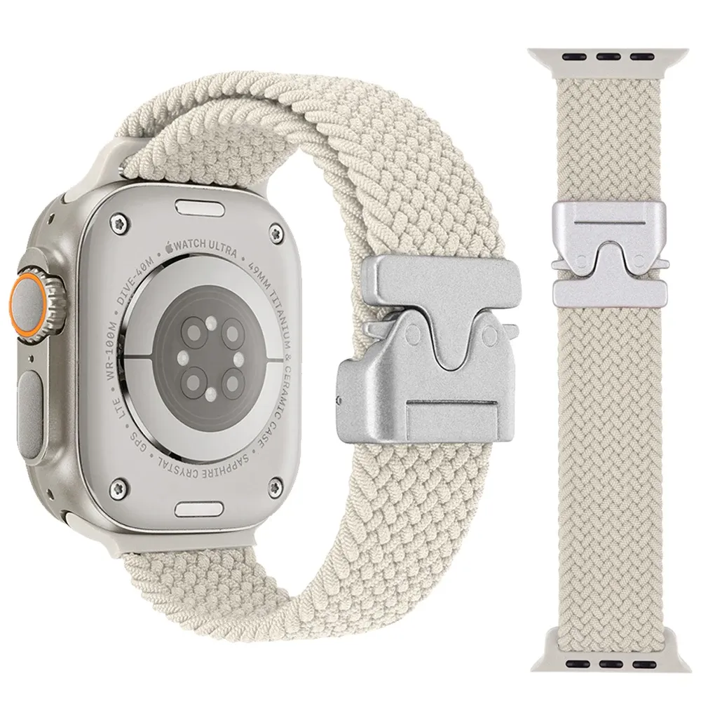 Bracelet nylon tressé pour Apple Watch 40 à 49 mm