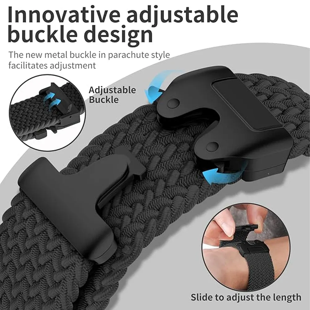 Bracelet nylon tressé pour Apple Watch 40 à 49 mm