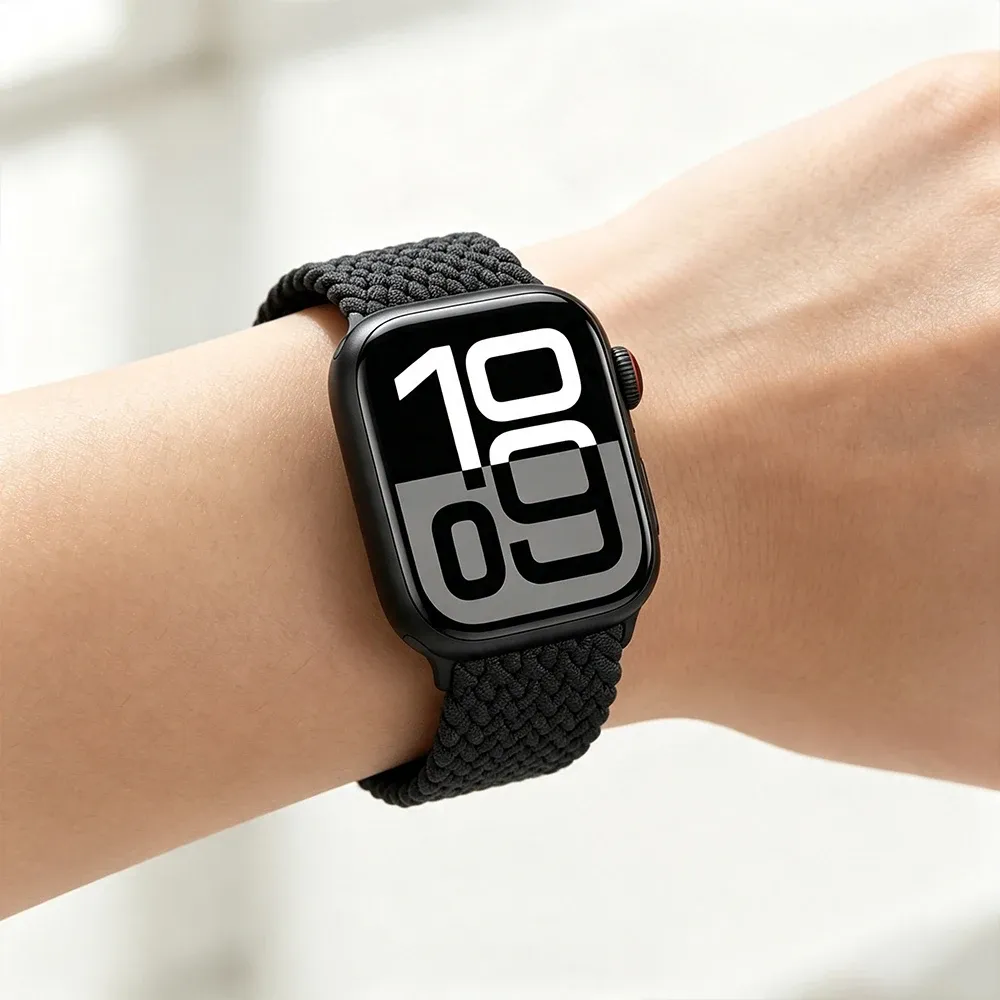 Bracelet nylon tressé pour Apple Watch 40 à 49 mm