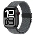 Bracelet nylon tressé pour Apple Watch 40 à 49 mm – Couleur du bracelet Gray