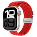 Bracelet nylon tressé pour Apple Watch 40 à 49 mm – Couleur du bracelet Red
