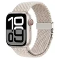 Bracelet nylon tressé pour Apple Watch 40 à 49 mm – Couleur du bracelet Starlight