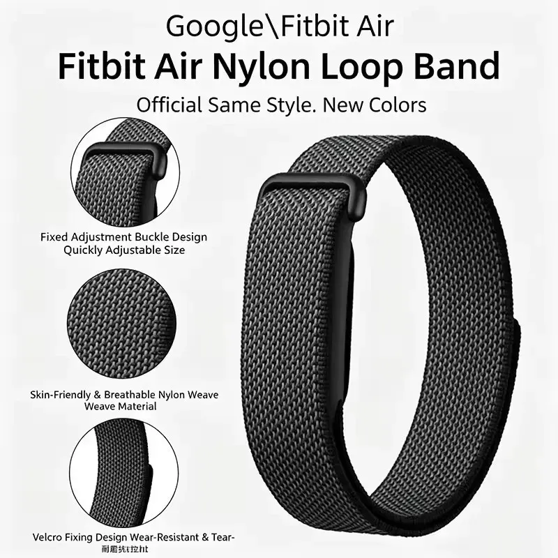 Bracelet nylon tressé pour Google Fitbit Air