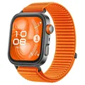 Bracelet nylon tressé pour Huawei Watch Fit 3/4/5 – Couleur B orange