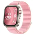 Bracelet nylon tressé pour Huawei Watch Fit 3/4/5 – Couleur B Pink