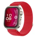Bracelet nylon tressé pour Huawei Watch Fit 3/4/5 – Couleur B Red