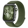 Bracelet nylon tressé pour Huawei Watch Fit 3/4/5 – Couleur B spruce green