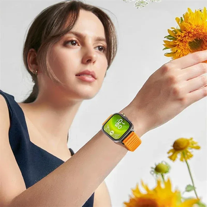 Bracelet nylon tressé pour Huawei Watch Fit 3/4/5
