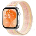 Bracelet nylon tressé pour Huawei Watch Fit 3 et 4 – Couleur du bracelet BLEU ROSE (A)