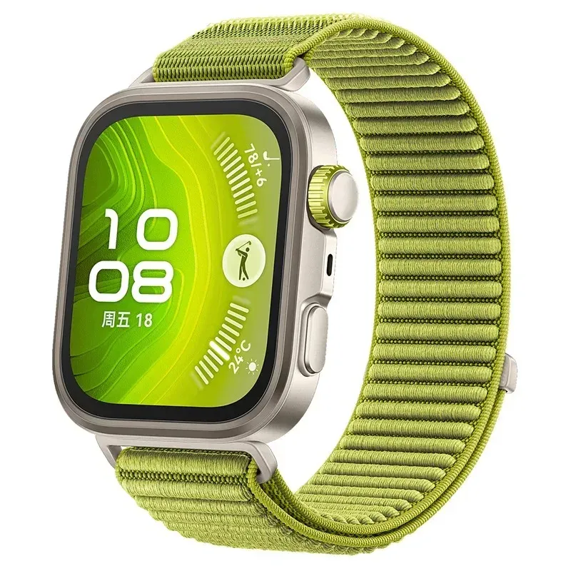 Bracelet nylon tressé pour Huawei Watch Fit 3 et 4