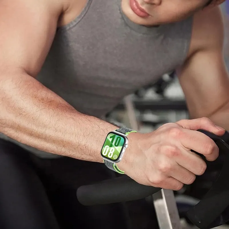Bracelet nylon tressé pour Huawei Watch Fit 3 et 4