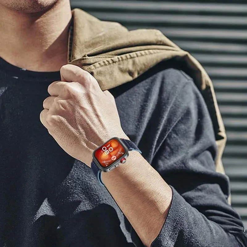 Bracelet nylon tressé pour Huawei Watch Fit 3 et 4