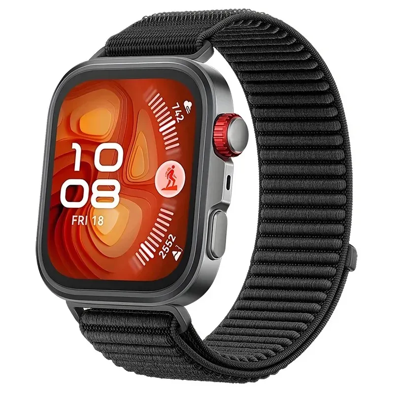 Bracelet nylon tressé pour Huawei Watch Fit 3 et 4