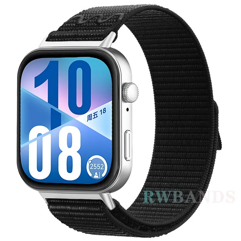 Bracelet nylon tressé pour Huawei Watch Fit 3 et 4